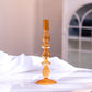 Magnificent Glass Candlestick holder - Orange