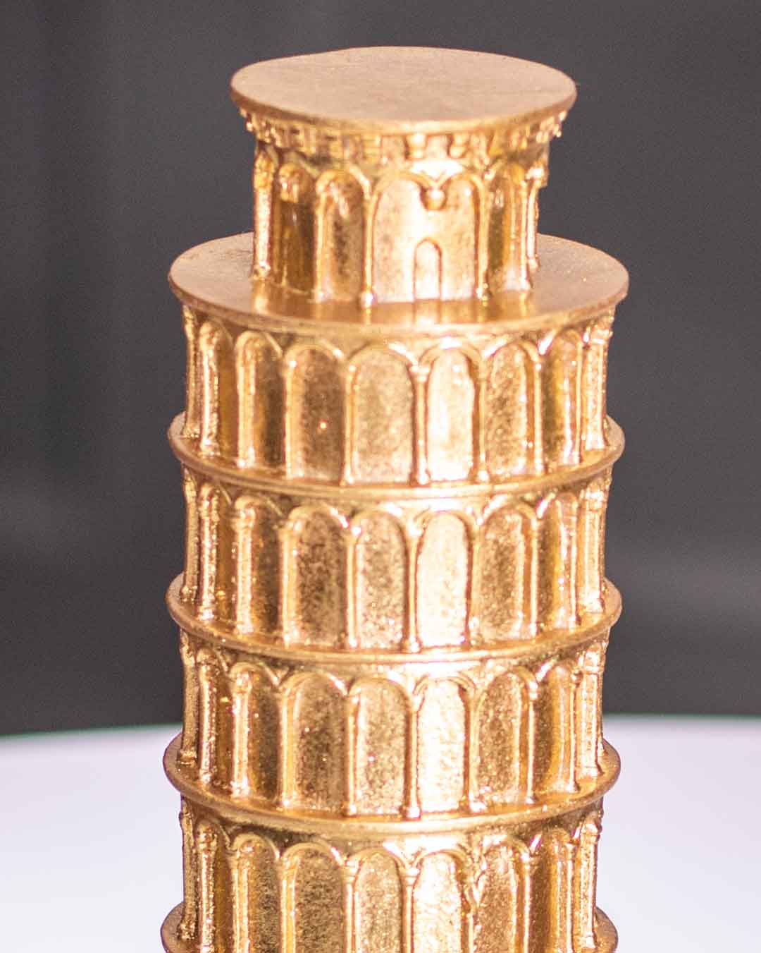 Frendorf | PisaCharm Vintage Skulptur des Schiefen Turms von Pisa | Dekorative Statue | Perfekt für Wohnzimmer & Büro