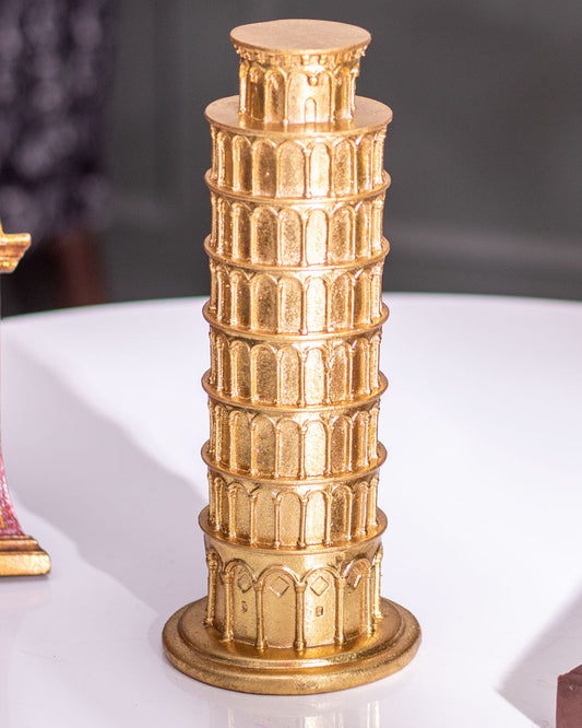 Frendorf | PisaCharm Vintage Skulptur des Schiefen Turms von Pisa | Dekorative Statue | Perfekt für Wohnzimmer & Büro
