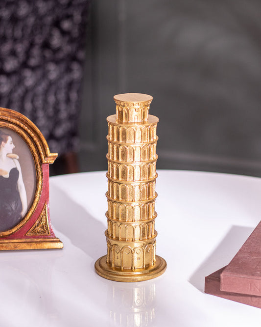 Frendorf | PisaCharm Vintage Skulptur des Schiefen Turms von Pisa | Dekorative Statue | Perfekt für Wohnzimmer & Büro