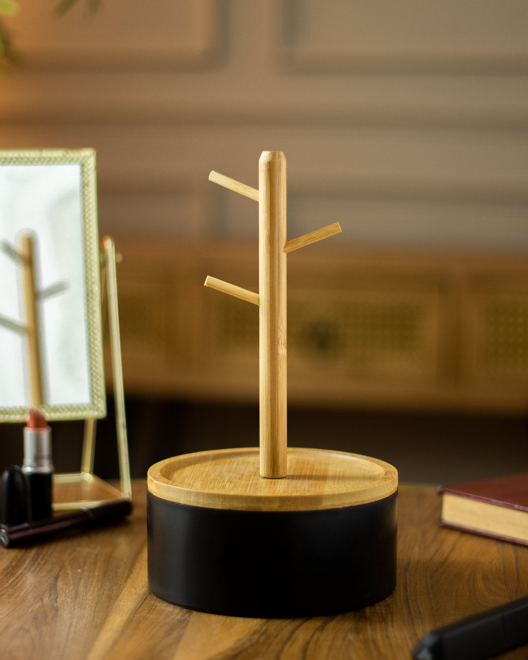 Frendorf | Branchora Baumzweig Schmuckhalter | Elegantes Design | Praktische Schmuckaufbewahrung | Schwarz