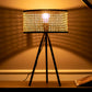 Frendorf | ZyraLume LED Tischlampe mit Holznetzschirm | Modernes Design | Perfekt für Zuhause & Büro