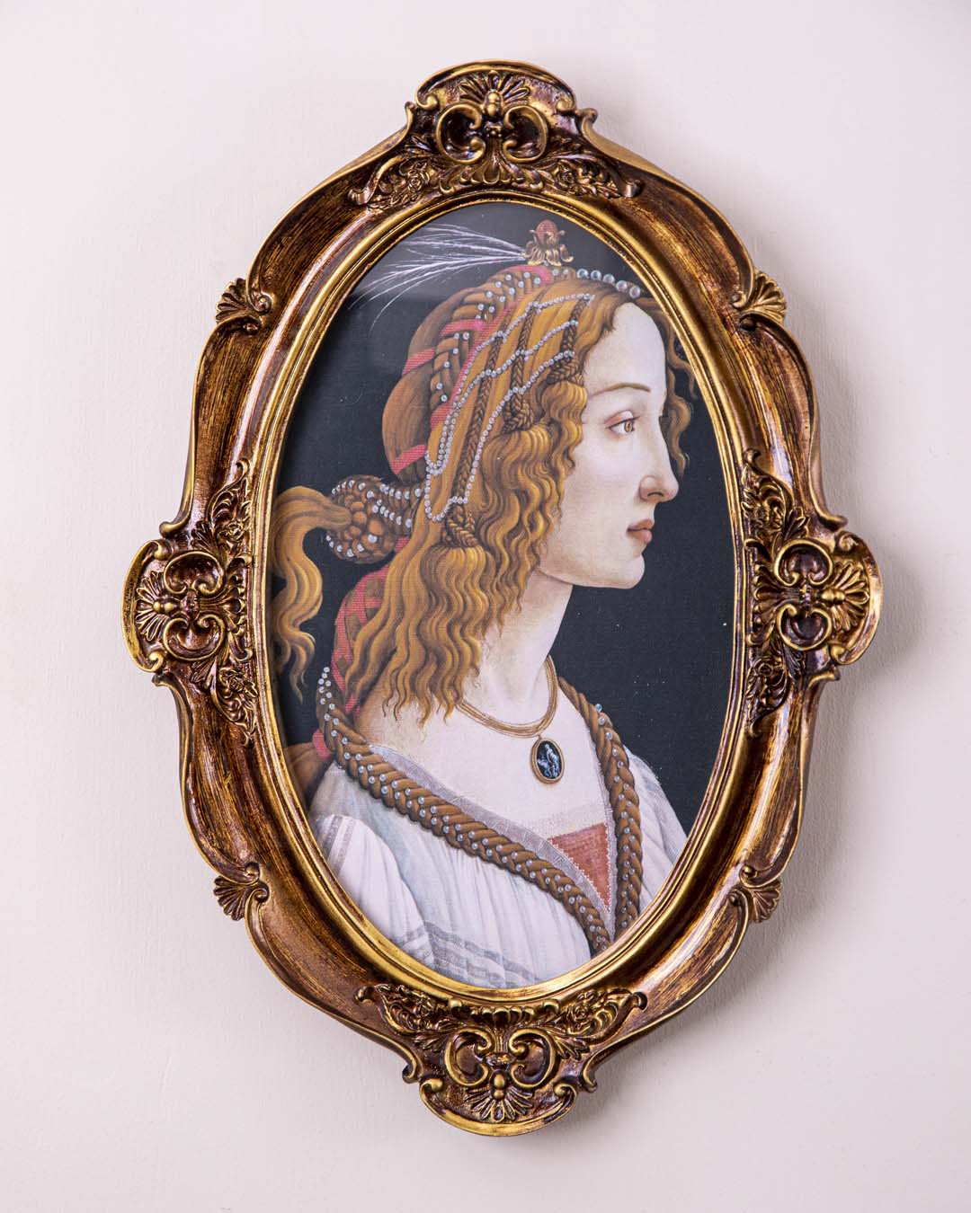 Frendorf | Antikes Gold Ovaler Bilderrahmen