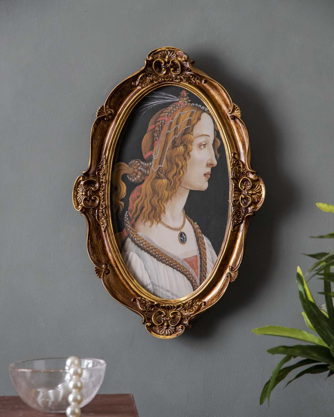 Frendorf | Antikes Gold Ovaler Bilderrahmen