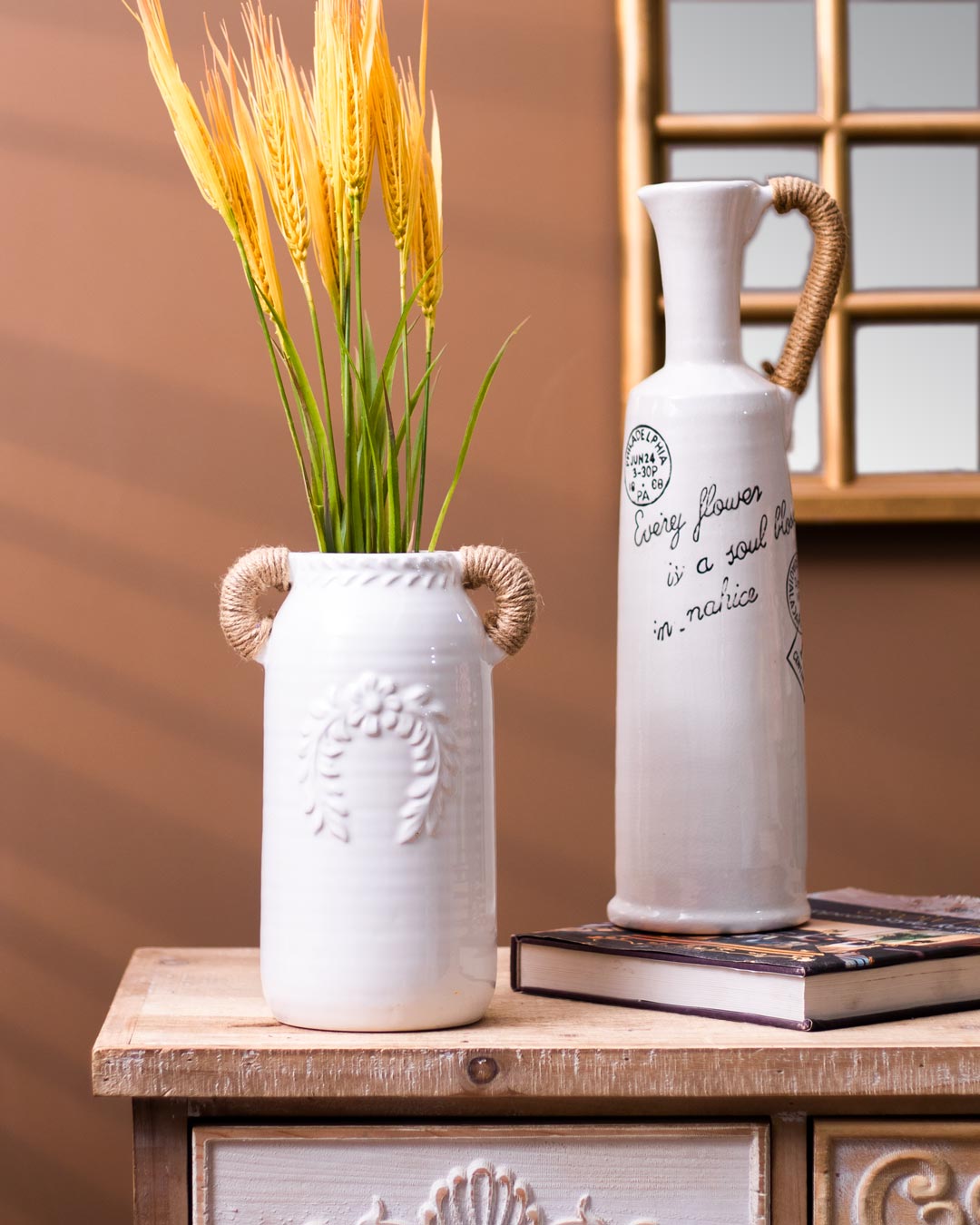 Athena Jute Handled Vase