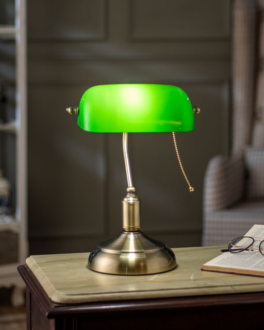 Klassische Bankierlampe