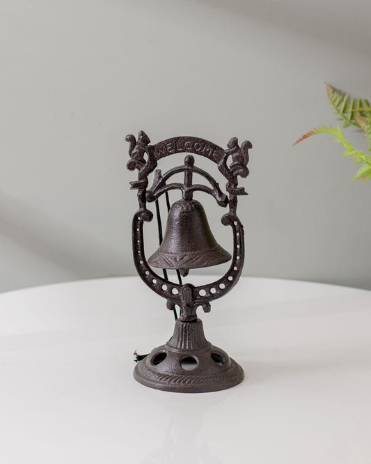 Frendorf | BellCharm Rustikale Gusseisen Tischglocke | Nostalgisches Design | Dekoration & Funktion für Zuhause