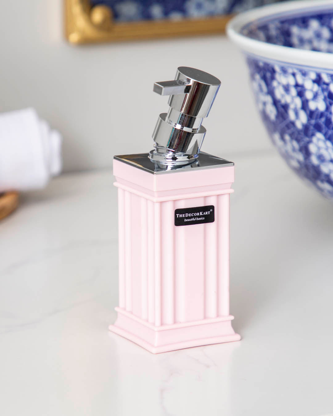 Frendorf | BlushPress Seifenspender | Modernes & Klassisches Design | Hochwertige Materialien | Rosa