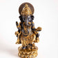 Stehende Ganesha Statue - Schwarz & Gold
