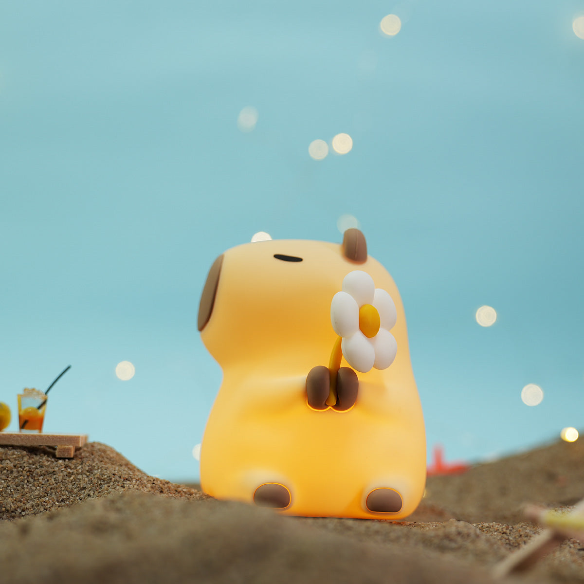Frendorf | CappyGlow 2024 Capybara Silikon Nachttischlampe | Squishy & Kinderfreundlich | Perfektes Geschenk für Kinder und Mädchen
