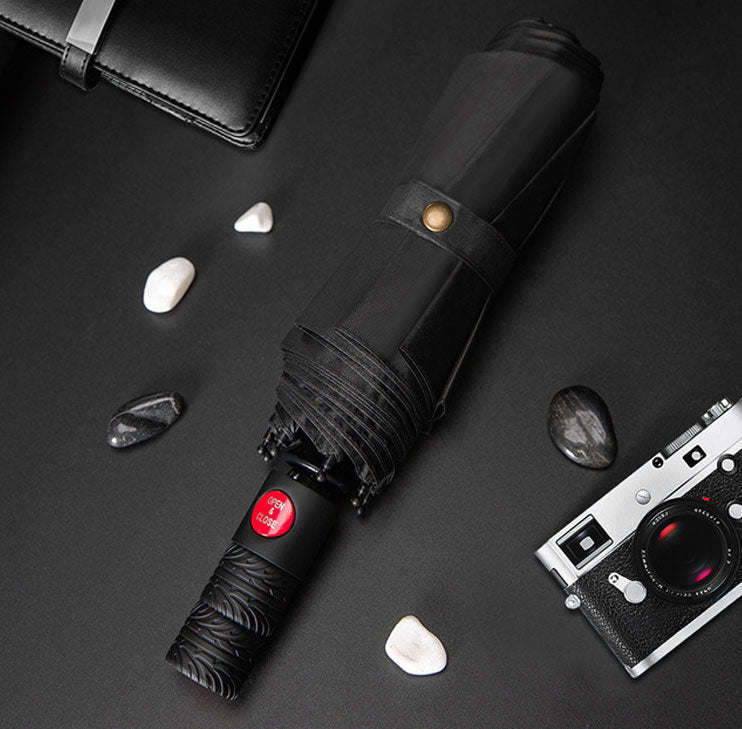 Frendorf | Automatischer Sonnen- & Regenschirm mit UV-Schutzbeschichtung, großem Dach & rutschfestem Griff, für Reisen, Pendeln & mehr