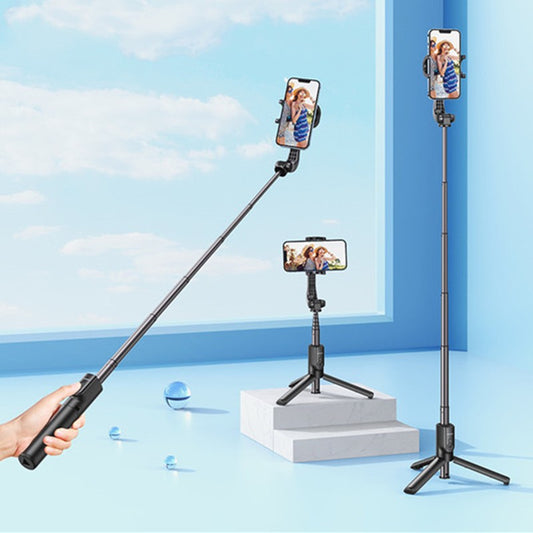 Frendorf | 3-in-1 tragbarer Bluetooth Selfie-Stick Stativ mit kabferner Fernbedienung, für Party, Reisen, Urlaub