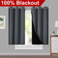 Klassische Blackout-Vorhänge mit Ösen – Thermisch isolierter, nicht bleichbarer Stoff für Wohnzimmer, Schlafzimmer, Küche, stilvolle Wohnkultur