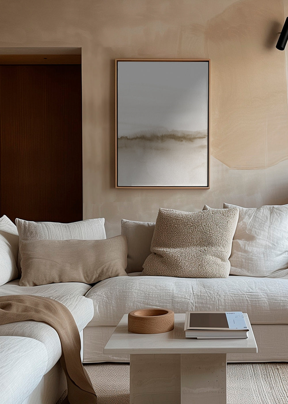 Frendorf | Leinwand Aquarell Landschaft N 47 Beige Töne 2/2