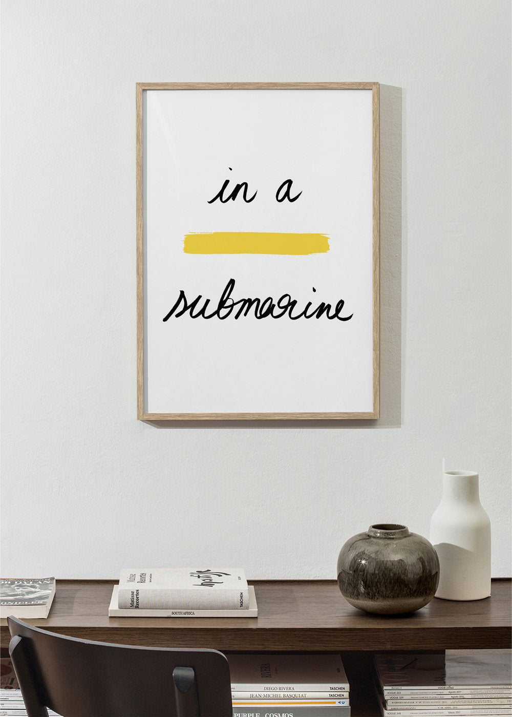 In a yellow submarine