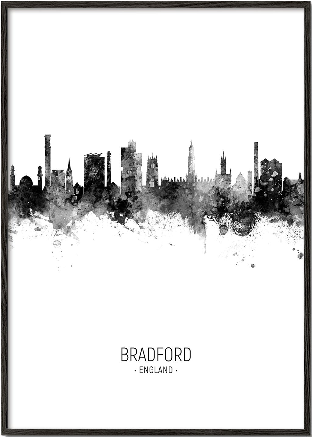 Bradford Skyline schwarz und weiß