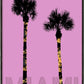 Grafik Kunst PALMEN MIAMI pink