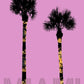 Grafik Kunst PALMEN MIAMI pink