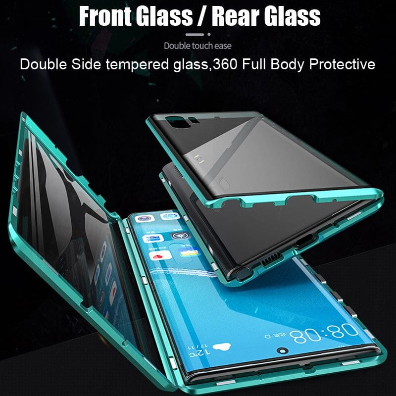Frendorf | Magnetisches gehärtetes Glas doppelseitige Handyhülle für Samsung