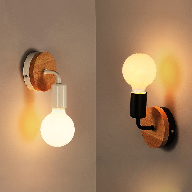 Frendorf | ArcoLune Wandleuchte | Modernes gebogenes Holz-Design | Beleuchtung für Schlafzimmer | Stilvoll & funktional