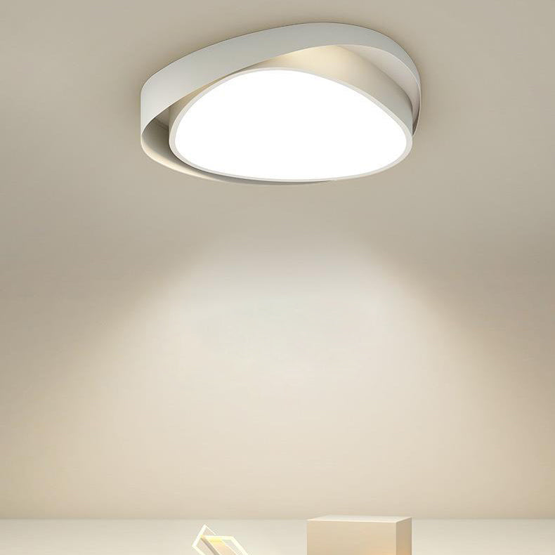 Zeitgenössische Einfachheit Eisen Acryl Runde Schirm LED Deckenleuchte Für Schlafzimmer