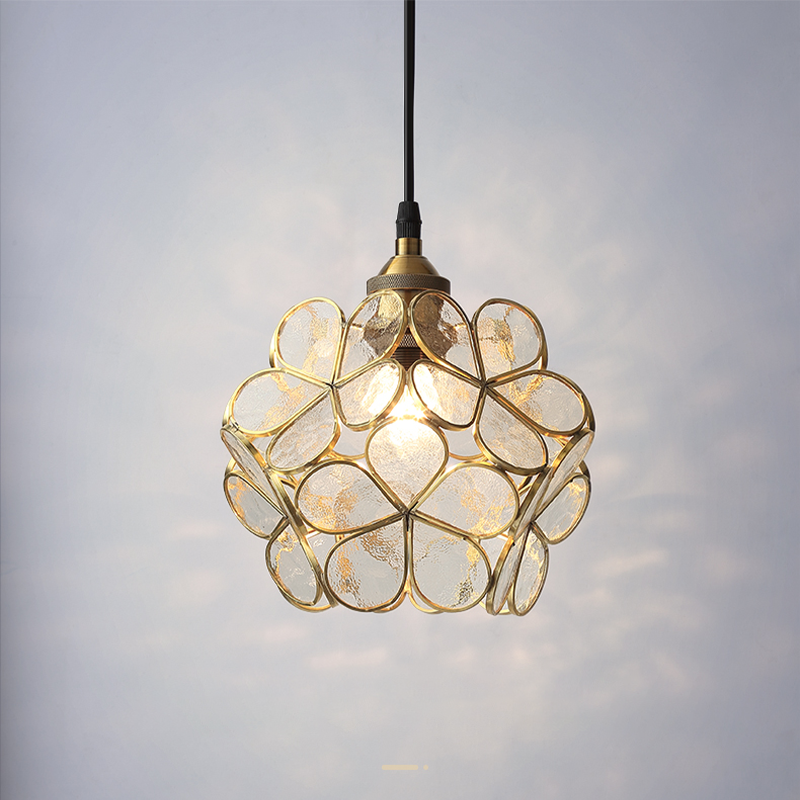 Frendorf | PetalGlow Glasblütenblatt-Pendelleuchte | Nordischer Stil | Elegantes Design für Ess- & Wohnzimmer
