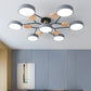 Frendorf | NordLuxe Molekül Design LED Deckenleuchte | Skandinavischer Stil | Semi-Flush Mount | Wohnraumbeleuchtung