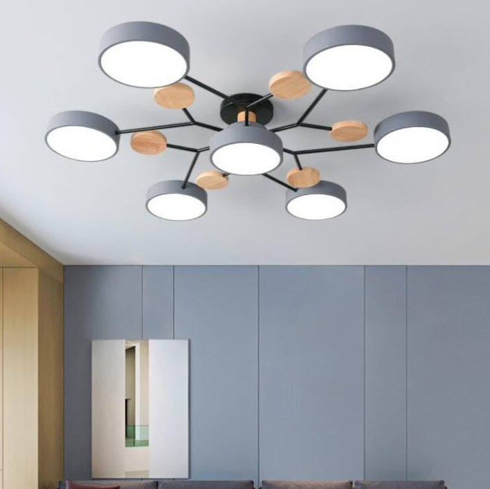 Frendorf | NordLuxe Molekül Design LED Deckenleuchte | Skandinavischer Stil | Semi-Flush Mount | Wohnraumbeleuchtung