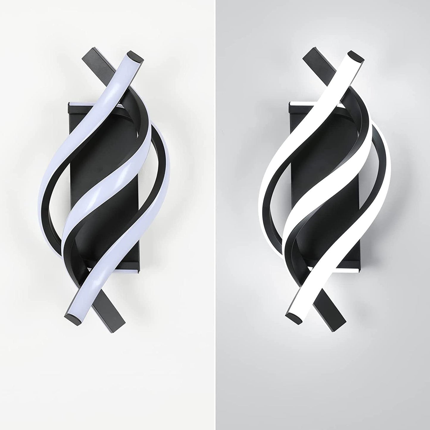 Modern Minimalist Spiral Linie Aluminium Acryl Silikon LED Wandleuchte Lampe Für Schlafzimmer