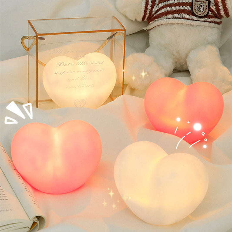 Frendorf | LuvSphere Silikon LED Nachtlicht | Herzförmiges Design | Tischlampe | Warmes Stimmungslicht | Dekorativ