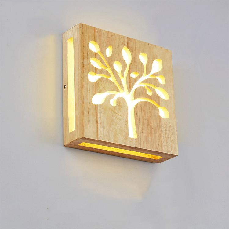 Wandlampe - WoodGlow - Elegante LED - Essenz des Lebens im Freien drinnen