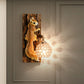 Frendorf | Crystanova Wandleuchte | Kreatives Eichhörnchen-Design | Kristall-Details | 1-flammige Lampe für Schlafzimmer