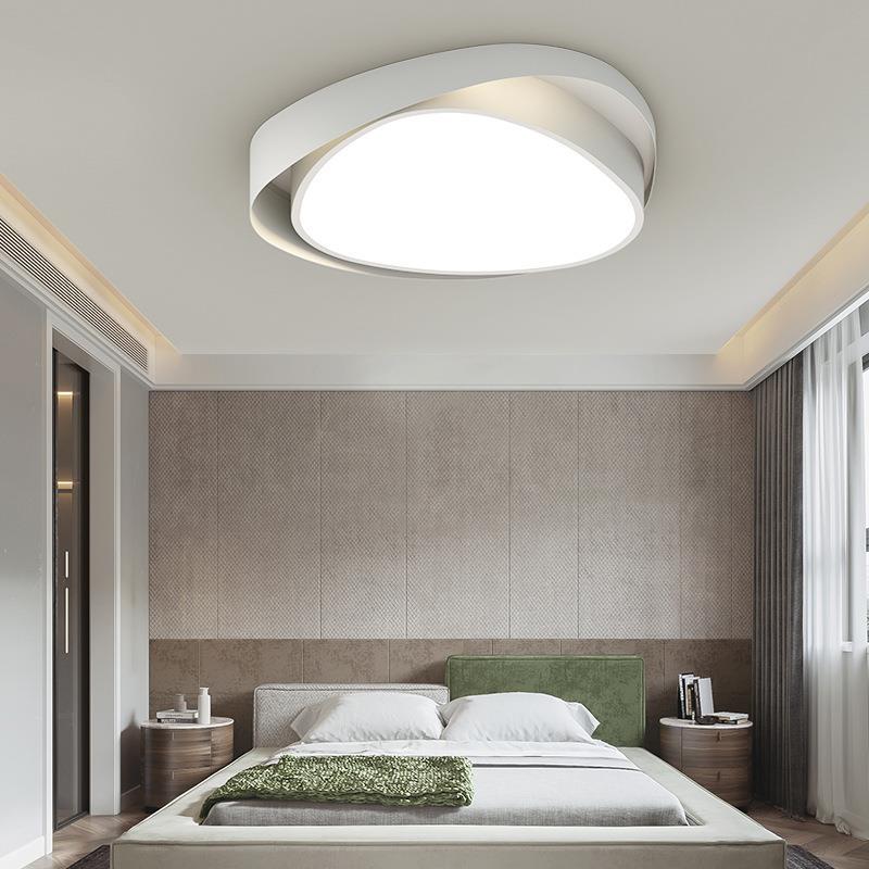 Zeitgenössische Einfachheit Eisen Acryl Runde Schirm LED Deckenleuchte Für Schlafzimmer