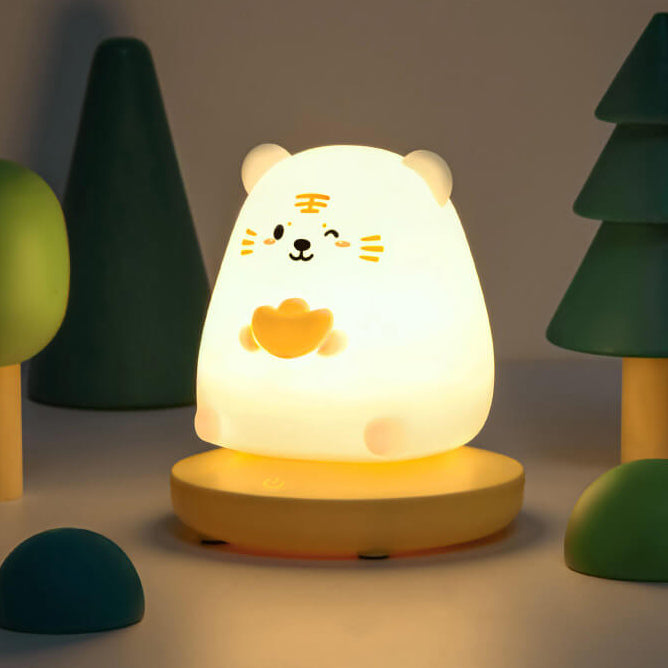 Kreative Silikon Tier USB Wiederaufladbare Nachtlampe Dekorative Tischlampe