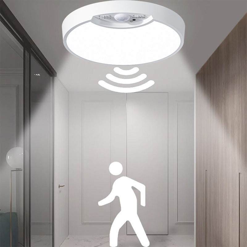 Frendorf | SenseLux Runde LED Deckenleuchte | Bewegungssensor | Weißes Licht | Batteriebetrieben & Wiederaufladbar