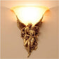 Frendorf | AngeloEmbrace Wandlampe | Retro Engel-Design | Harz-Wandleuchte | 1-Licht Beleuchtung für stilvolle Räume