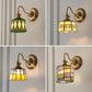 Frendorf | AuroraGlint Tiffany Kupfer Wandleuchte | Klassisches Design | Hochwertiges Glas | Ideal für Wohnzimmer
