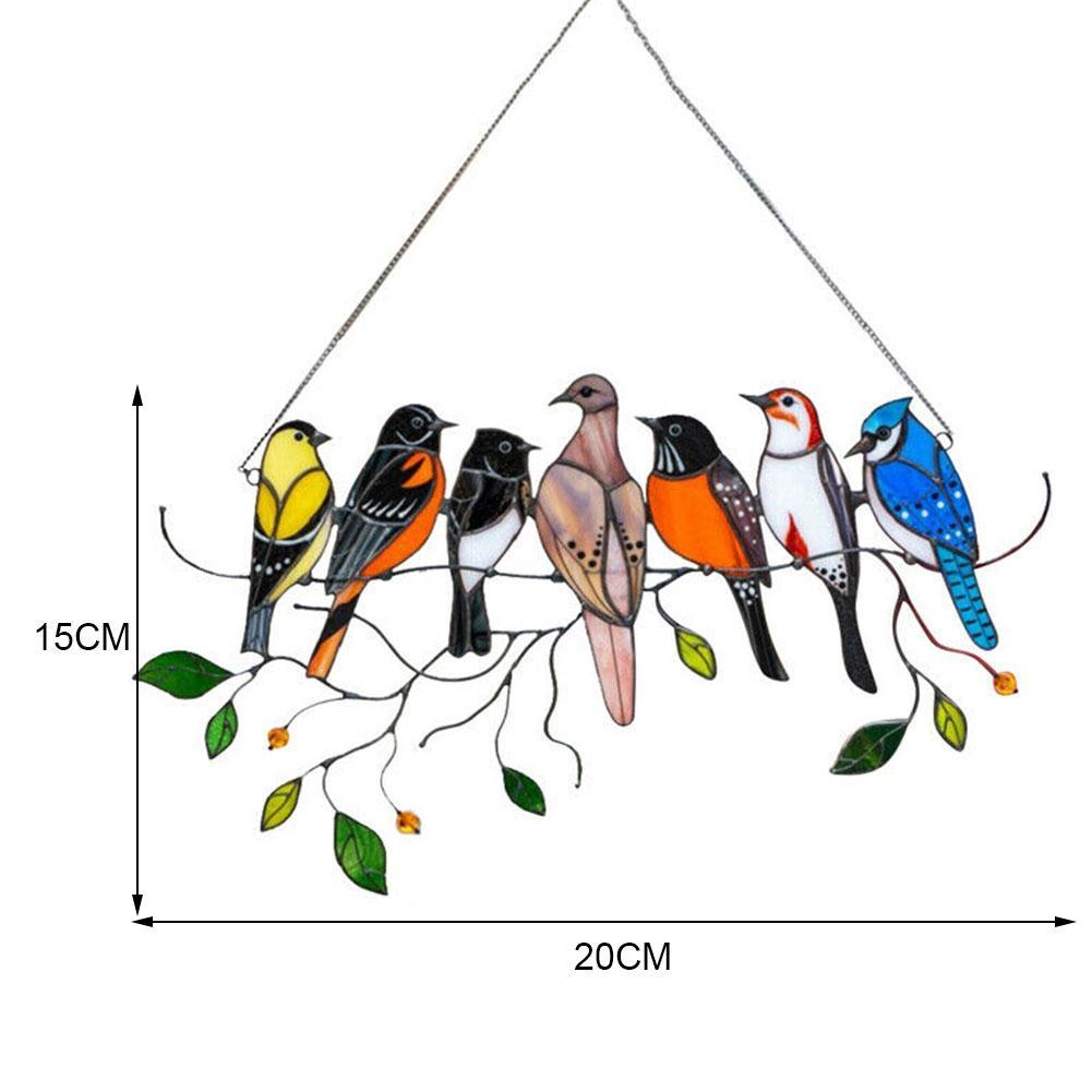 Buntglas Vogel Suncatcher - Francia