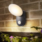 Zeitgenössische industrielle wasserdichte Aluminium-PC runde Schirm-LED-Wandlampe für Garten