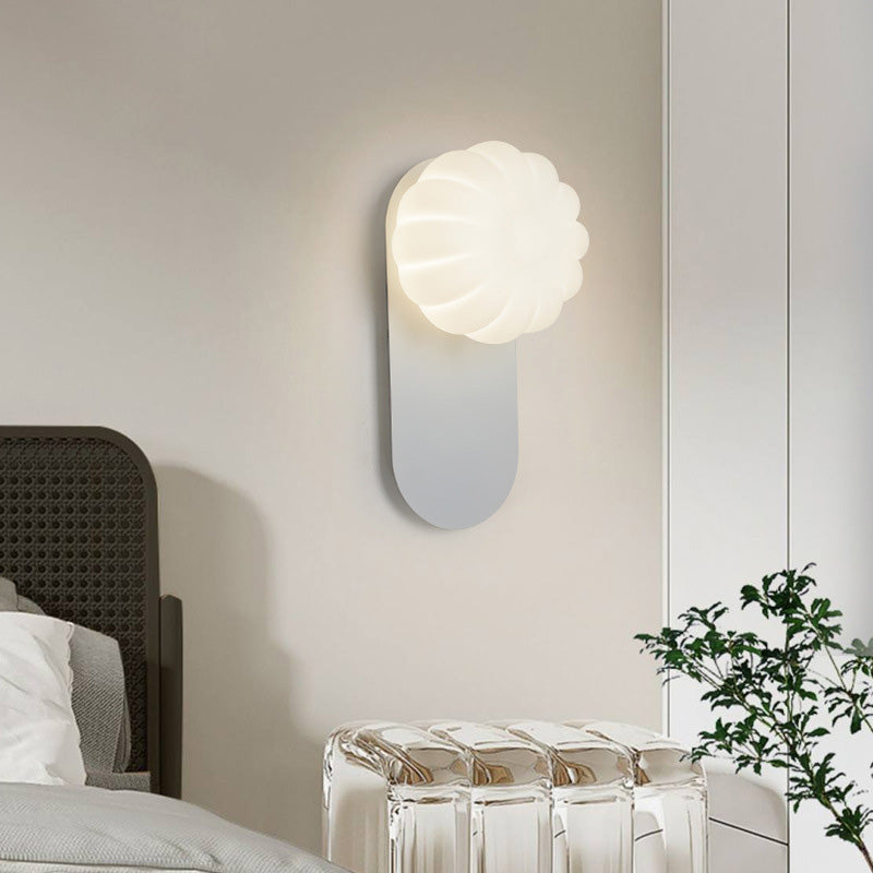 Moderne Einfachheit PE Kürbisform Eisen 1-Licht Wandleuchte Lampe Für Schlafzimmer