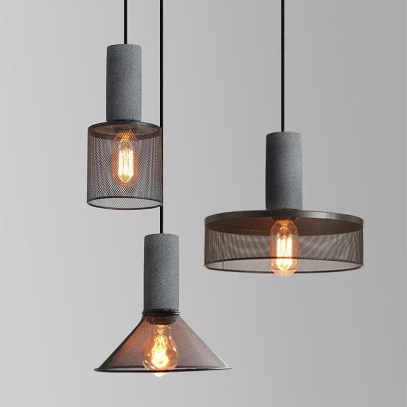 Frendorf | UrbanTaper Industrial Design Zement Pendelleuchte | Zylindrische Form | Moderner Look | Perfekt für Wohnzimmer