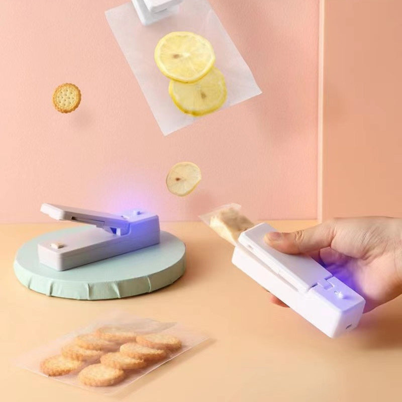 Frendorf | 2 in 1 USB wiederaufladbarer Mini-Taschenversiegeler mit Schneidemesser