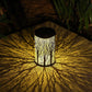 Frendorf | Lantura Art Déco Solar-Laterne | Zylinder-Design | Eisen & LED | Gartenbeleuchtung