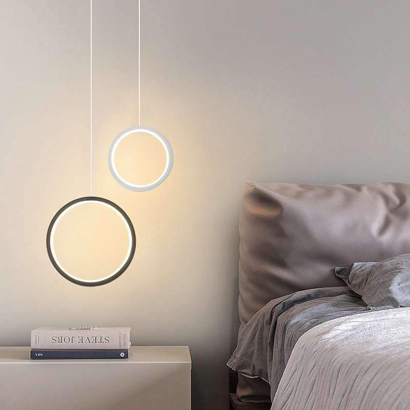 Modern Minimalist Runde Eisen Acryl LED Kronleuchter Für Schlafzimmer
