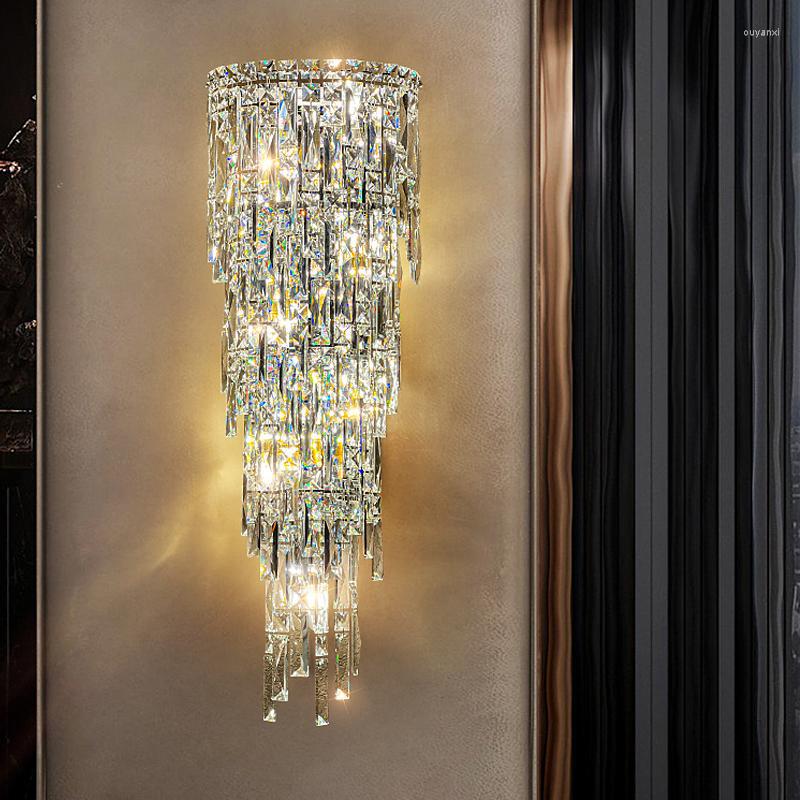 Frendorf | Lustrevia Kristall Wandleuchte | Luxus Design | Quasten aus Kristall | LED 1-Licht | Wohnzimmerlicht