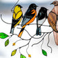 Buntglas Vogel Suncatcher - Francia