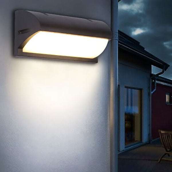Frendorf | Zynistra AquaGlow Außenwandleuchte | Geometrisches Design | Wasserdicht | LED mit Sensor