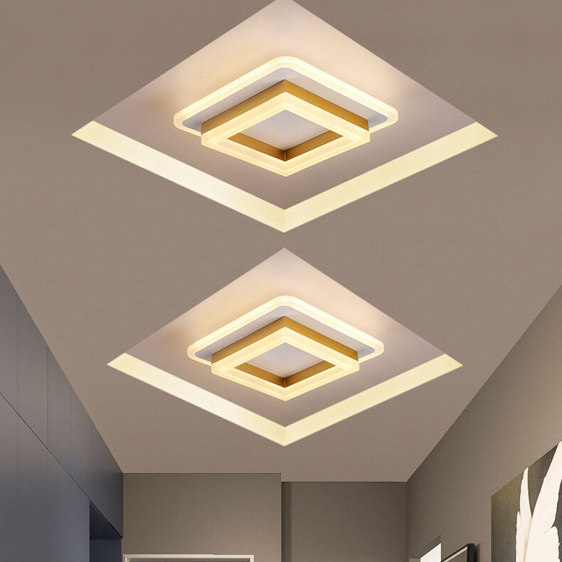 Simple Acrylic Square Circle Iron LED Deckenleuchte