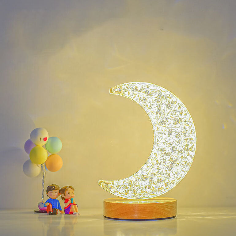 Frendorf | LunaStar Tischlampe | Nordic Design | Mond & Stern | LED USB | Stimmungslicht