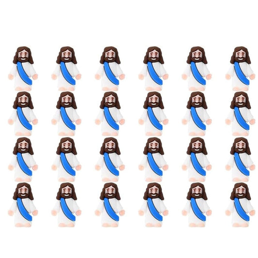 Frendorf | 24 Stück Mini-Jesus-Figuren für Osterdekorationen